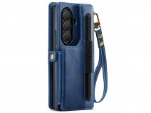 CaseMania Stand Wallet Bookcase Blauw - Samsung Galaxy Z Fold 7 hoesje