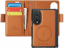 CaseMania 2in1 Bookcase Qi2 Cognac - Samsung Galaxy Z Fold 8 Hoesje