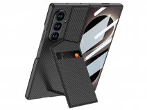 CaseMania Carbon Card Case - Samsung Galaxy Z Fold 8 Ultra Hoesje + Screen Protector