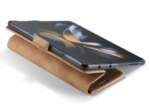 CaseMania Vintage Slim Bookcase Cognac - Samsung Galaxy Z Fold 8 Ultra hoesje