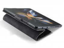 CaseMania Vintage Slim Bookcase Zwart - Samsung Galaxy Z Fold 8 Ultra hoesje
