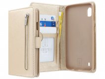 Book Case met Ritsvakje Goud - Samsung Galaxy A10 hoesje