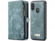 CaseMe 2in1 Wallet Ritsvak Case Blauw - Samsung Galaxy A20e Hoesje
