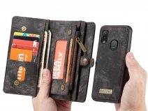 CaseMe 2in1 Wallet Ritsvak Case Zwart - Samsung Galaxy A20e Hoesje