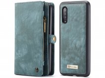 CaseMe 2in1 Wallet Ritsvak Case Blauw - Samsung Galaxy A30s Hoesje