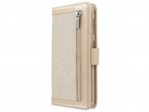 Glitsie Zip Case met Rits Goud - Samsung Galaxy A40 hoesje