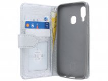 Glitsie Zip Case met Rits Zilver - Samsung Galaxy A40 hoesje