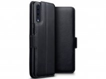 CaseBoutique Slim Wallet Case Zwart Leer - Galaxy A50 hoesje
