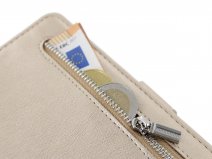 Book Case met Ritsvakje Goud - Samsung Galaxy A50 hoesje