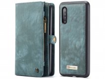 CaseMe 2in1 Wallet Ritsvak Case Blauw - Samsung Galaxy A50 Hoesje