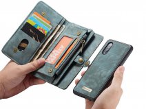 CaseMe 2in1 Wallet Ritsvak Case Blauw - Samsung Galaxy A50 Hoesje