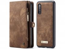 CaseMe 2in1 Wallet Ritsvak Case Bruin - Samsung Galaxy A50 Hoesje