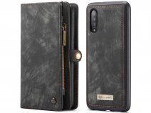 CaseMe 2in1 Wallet Ritsvak Case Zwart - Samsung Galaxy A50 Hoesje