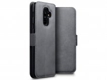 CaseBoutique Slim Grijs Leer - Galaxy A6+ 2018 hoesje