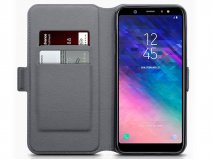 CaseBoutique Slim Grijs Leer - Galaxy A6+ 2018 hoesje