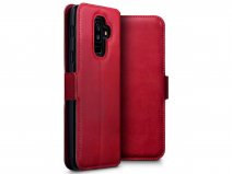 CaseBoutique Slim Rood Leer - Galaxy A6+ 2018 hoesje