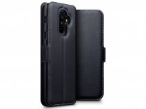 CaseBoutique Slim Zwart Leer - Galaxy A6+ 2018 hoesje
