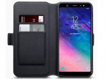 CaseBoutique Slim Zwart Leer - Galaxy A6+ 2018 hoesje