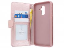 Zipper Wallet Case Rosé - Samsung Galaxy A6+ hoesje