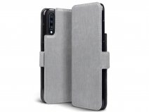 CaseBoutique Slim Wallet Case Grijs - Galaxy A70 hoesje