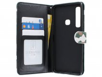 Camouflage Bookcase - Samsung Galaxy A9 2018 hoesje
