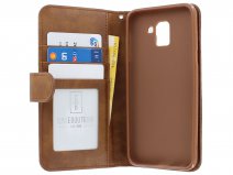 Zipper Book Case Bruin - Samsung Galaxy J6 2018 hoesje