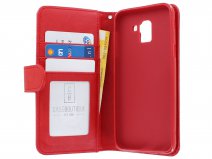 Zipper Book Case Rood - Samsung Galaxy J6 2018 hoesje