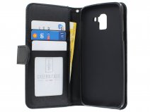 Zipper Book Case Zwart - Samsung Galaxy J6 2018 hoesje