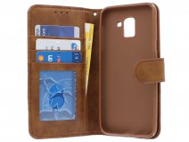 Bookcase Wallet Bruin - Samsung Galaxy J6 2018 hoesje