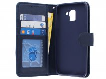 Bookcase Wallet Navy - Samsung Galaxy J6 2018 hoesje