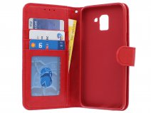 Bookcase Wallet Rood - Samsung Galaxy J6 2018 hoesje