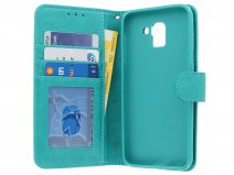 Bookcase Turquoise - Samsung Galaxy J6 2018 hoesje
