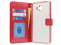 Book Case Mapje Rood - Samsung Galaxy J6 Plus hoesje