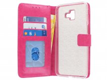 Book Case Mapje Roze - Samsung Galaxy J6 Plus hoesje