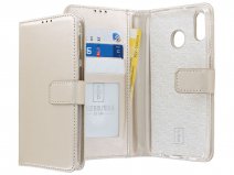 Book Case Mapje Goud - Samsung Galaxy M20 hoesje