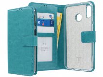 Book Case Mapje Turquoise - Samsung Galaxy M20 hoesje
