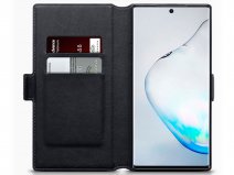 CaseBoutique Slim Book Zwart Leer - Samsung Galaxy Note 10+ hoesje