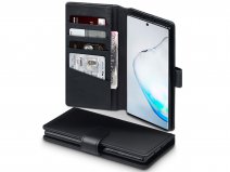 CaseBoutique Leather Wallet Zwart Leer - Galaxy Note 10+ hoesje