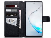 CaseBoutique Leather Wallet Zwart Leer - Galaxy Note 10+ hoesje