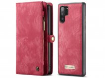 CaseMe 2in1 Wallet Ritsvak Case Rood - Galaxy Note 10+ Hoesje