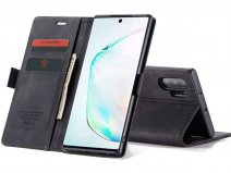 CaseMe Vintage BookCase Zwart - Samsung Galaxy Note 10+ hoesje