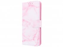 Marmer Bookcase Roze - Samsung Galaxy S10 hoesje