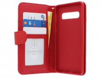 Book Case Rits Mapje Rood - Samsung Galaxy S10 hoesje
