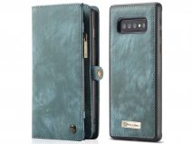 CaseMe 2in1 Wallet Ritsvak Case Blauw - Samsung Galaxy S10 Hoesje