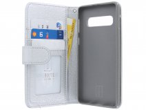 Glitsie Zip Case met Rits Zilver - Samsung Galaxy S10+ hoesje