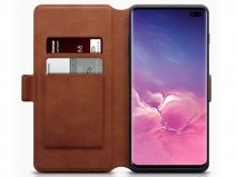 CaseBoutique Wallet Case Cognac Leer - Galaxy S10+ hoesje