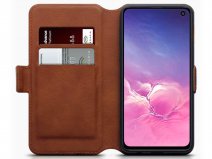 CaseBoutique Wallet Case Cognac Leer - Galaxy S10e hoesje