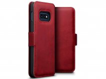 CaseBoutique Wallet Case Rood Leer - Galaxy S10e hoesje