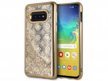 Guess Monogram Liquid Glitter Case - Samsung Galaxy S10e hoesje