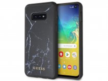 Guess Marble HD Glass Case Zwart - Samsung Galaxy S10e hoesje